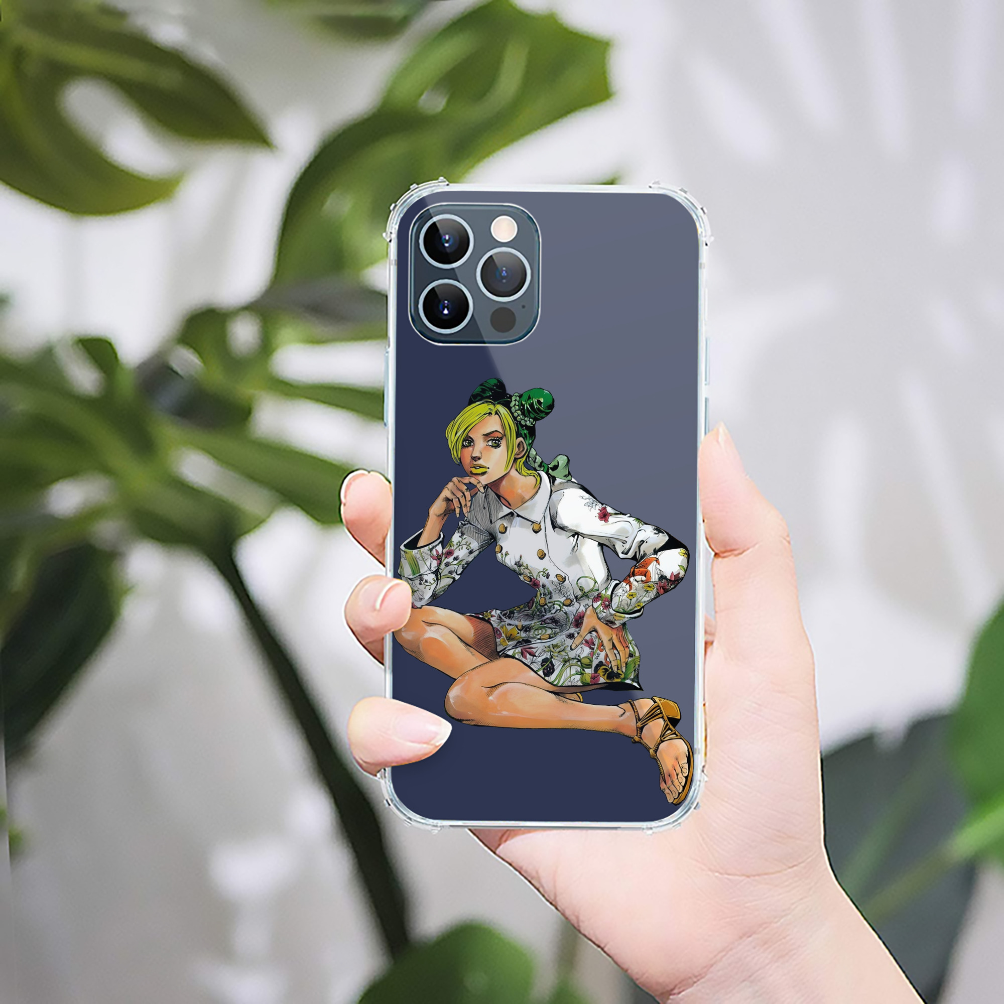 （画像用） "ジョジョの奇妙な冒険 くうじょう ジョリーン JoJo's Bizarre Adventure Jolyne Cujoh " 【iPhone 12シリーズ対応】透明スマホケース（クリアソフトケース）